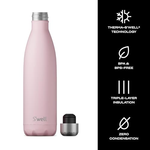 Stainless Steel Water Bottle (Pink Topaz / 25 Ounces)