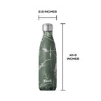 Stainless Steel Water Bottle 17 ounces Green Foliage Triple Layered Vacuum Insulated Containers Keeps Drinks Cold for 36 Hours and Hot for 18 Perfect for On the Go (Green Foliage / 17 Ounces / Water Bottle)