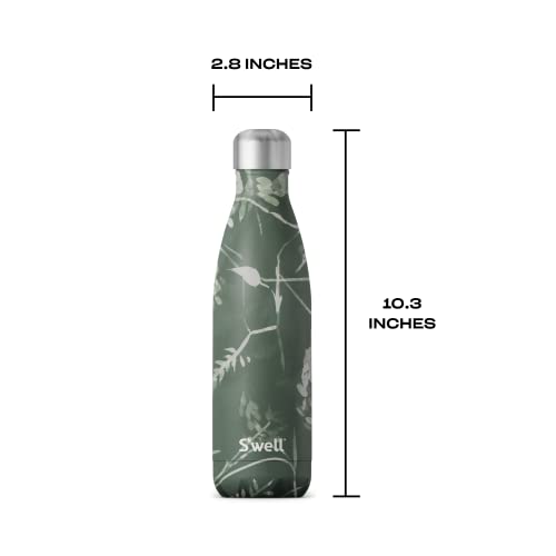 Stainless Steel Water Bottle 17 ounces Green Foliage Triple Layered Vacuum Insulated Containers Keeps Drinks Cold for 36 Hours and Hot for 18 Perfect for On the Go (Green Foliage / 17 Ounces / Water Bottle)