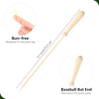100 Pcs Baseball Bat Cocktail Picks 6.1 Inch Baseball Bat End Bamboo Cocktail Skewers Decorative Fruit Toothpicks for Sport Theme Party Supplies Fruit Sandwich Buffets (Baseball Bat)