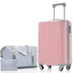 3 Piece 20" Hardshell Carry (Pink and Grey / 3-Piece Set (20 Inch with Accessories))