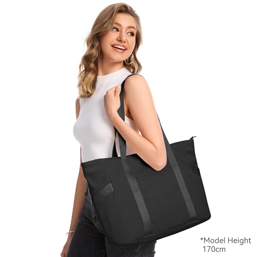 Tote Bag for Women (L-black-fits 15.6" Laptop)