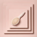 Mini Finish & Shine Boar Bristle Brush for Smooth Shiny Hair (Travel / Cream)