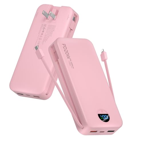Portable Charger 20000mAh PD20W w (Magenta)