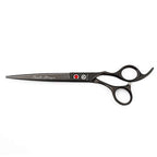 7" Dog Grooming Scissors Set with Rhinestone Accent (Bright Black)