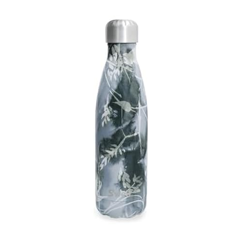 Stainless Steel Water Bottle 17 ounces Blue Foliage Triple Layered Vacuum Insulated Containers Keeps Drinks Cold for 36 Hours and Hot for 18 Perfect for On the Go (Blue Foliage / 16.9 Ounces / Water Bottle)