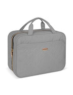 BALHLHG Toiletry Bag for Women With Hanging Hook (Grey / Medium)