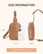Crossbody Bags for Women Leather Cross Body Sling Bag for Woman Travel Camel Brown (1-camel Brown)