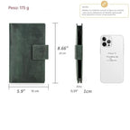 Full Grain Leather RFID Blocking Family Passport Holder for 4 Passport Wallet Compatible with Airtag Travel Passport Cover with 4 Passport Slot (Dark Green)