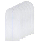 Dress Bags for Hanging Clothes 24'' x 54'' Long Dress Hanging Garment Bag White Breathable Garment Bags for Hanging Clothes Full Zipper Dust Cover for Storage Closet Pack of 6 (24'' x 54''/6 Pack / White-Translucent)