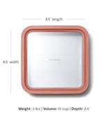 Glass Food Storage Container with Lid (Perracotta / 10 Cup Container (1x))