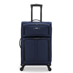 Anzio Softside Expandable Luggage with Spinner Wheels (Navy / 26-Inch Medium)