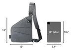 PLUS Anti Theft Crossbody Bag (Grey)