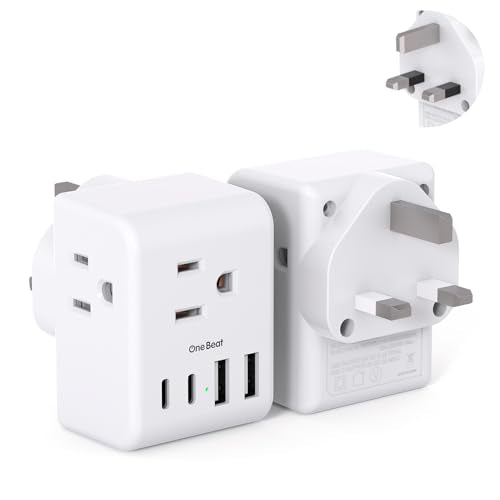 2 Pack US to UK Ireland Travel Plug Adapter
