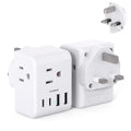 2 Pack US to UK Ireland Travel Plug Adapter