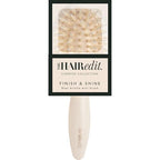 Mini Finish & Shine Boar Bristle Brush for Smooth Shiny Hair (Travel / Cream)