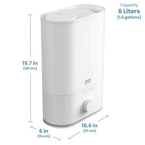 6L Large Humidifier for Bedroom (White)