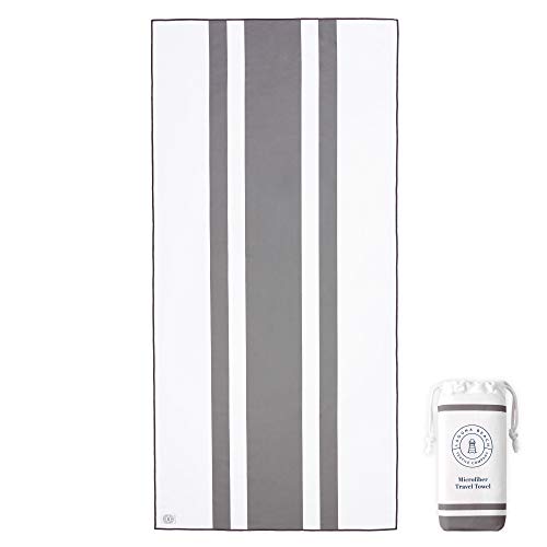 Gray Microfiber Beach Towel by Laguna Beach Textile Co (Quarry Gray)