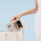 Clear Makeup Bag Organizer (White)