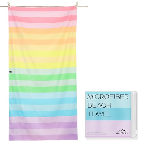 Microfiber Beach Towel Sand (S-pastel Coast / Extra Large(67x35"))
