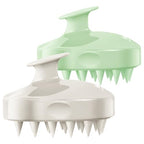 2 Pack Large Scalp Massager Scrubber Shampoo Brush for Hair Growth (Light Beige & Green)