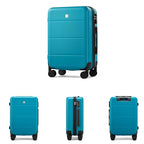 2 Piece Hard Shell Luggage Sets with Spinner Wheels Carry On suitcase Set Checked Large Luggage Lightweight Travel Luggage for Men Women (Caribbean Blue / 20/28 Inch)
