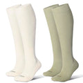 Cotton Compression Socks for Women Men 20 (2 Pairs-yellow&green / X-Large)