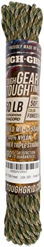 750 Paracord 100% Nylon (Forest Camo / 50 Ft.)