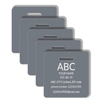 5Pack) Custom Personalized Luggage Tags-Customized Unique tag for Suitcase Backpack Travel,Bags (Grey-A) (Grey-a)