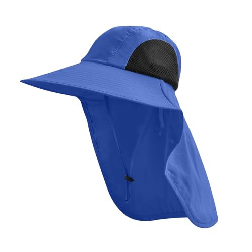 Sun Hat for Men Women with Neck Flap (6 3/4-6 7/8 / 1pack-royal Blue)