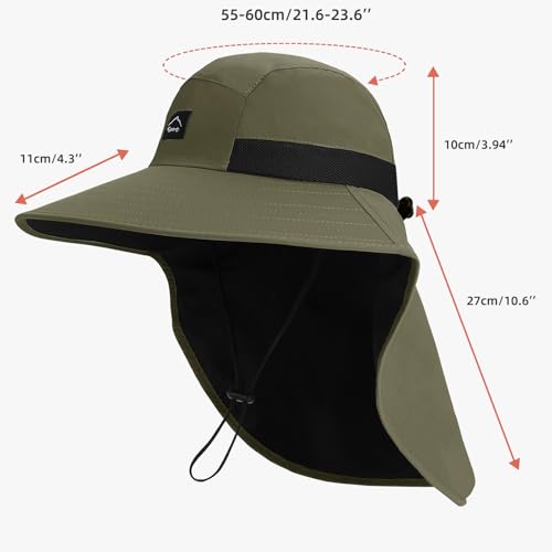 Outdoor Sun Hat for Men Women (1pack-green/Arm Sleeves)