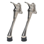 2 Pack 6 Inch Kick Down Door Stoppers for Bottom of Door (Satin Nickel / 6 inch x 2pack)