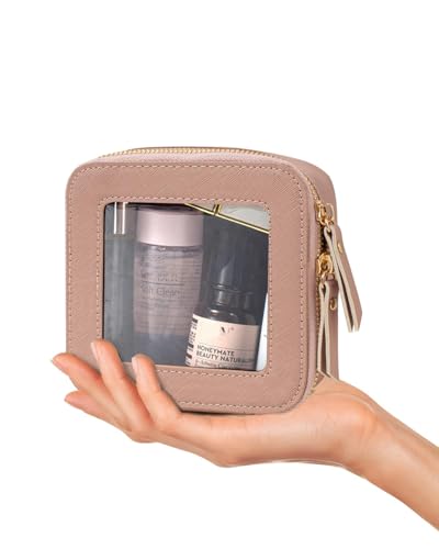 Clear Makeup Bag Small (Mini Dark Pink)