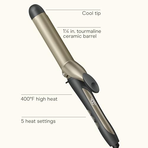 Conair INFINITIPRO Tourmaline Ceramic Curling Iron 1 (1¼ Inch Barrel)
