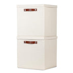 Fabric Storage Bins with Lids 13 Inch Storage Cubes with Lid (13×13×13 / Beige)