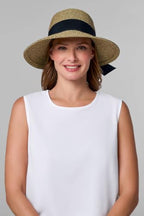 Women's Sun Hat with Ribbon (One Size / Coffee Multi)