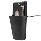Heat Resistant Silicone Hair Iron Mat and Pouch (1 Pack / Black)