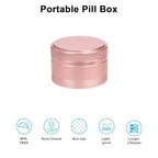 Small Metal Pill Case for Purse (Pink / Small)