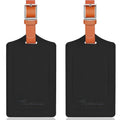 2 Pack Luggage Tags for Suitcases Airplane Travel Essentials (Cross Black)