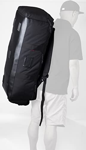 Large Military Duffle Bag Tactical Gear Load Out Bag Deployment Cargo Bag Travel Sports Equipment Duffel Luggage Bag with Backpack Straps 90L (BLACK)