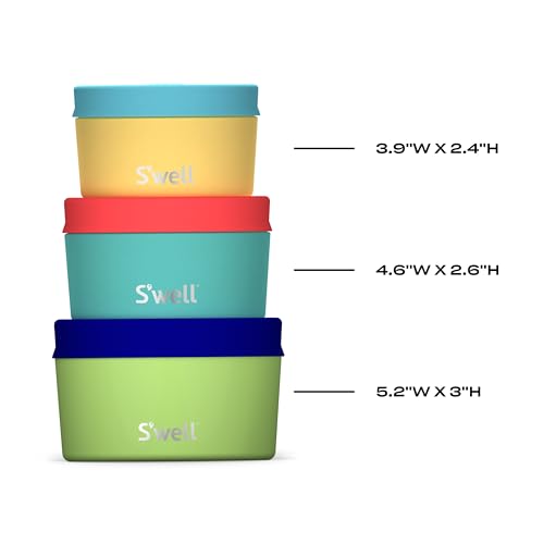 Stainless Steel Food Canister Set Of Three (Tropical Smoothie / 3 pack)