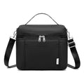 NOL Insulated Lunch Bags for Women Cooler Bag Lightweight Nylon Waterproof Lunch Box For Work (New black / Medium (8 Liters))