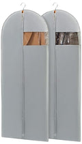 Dress Bags for Gowns (65" - 2 Pack / Grey)