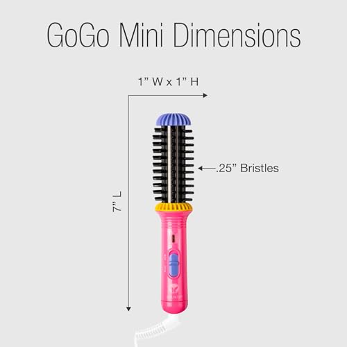 GoGo Mini Heated Round Brush (Retro Floral)