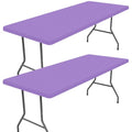 2 Pack Rectangle Spandex Fitted Table Cloth (Lavender Purple / 72" x 30" (Rectangular))