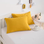 Toddler Pillows with Pillowcases Set (Ginger Yellow (Microfiber) / 13x18 Inch (Pack of 2))