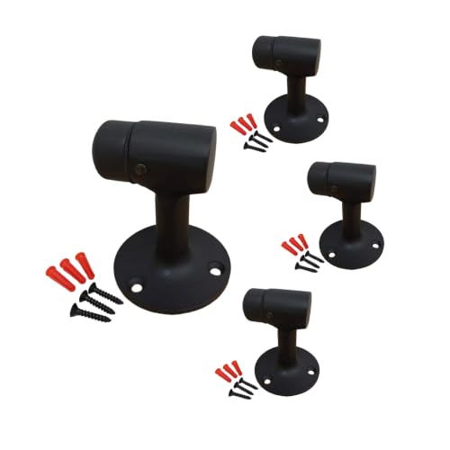 Solid Brass Door Stop (4 Pack / Matte Black (3"))
