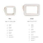 Clear Makeup Bag Set (Off-White / Compact Duo)