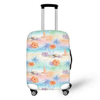 Watercolor Tropical Beach Luggage Cover (M(for 22-25 inch luggage) / Tropical Beach)