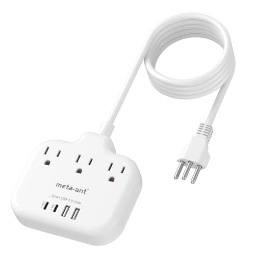 Switzerland Travel Plug Adapter with 5FT Extension Cord (Type J-Switzerland)